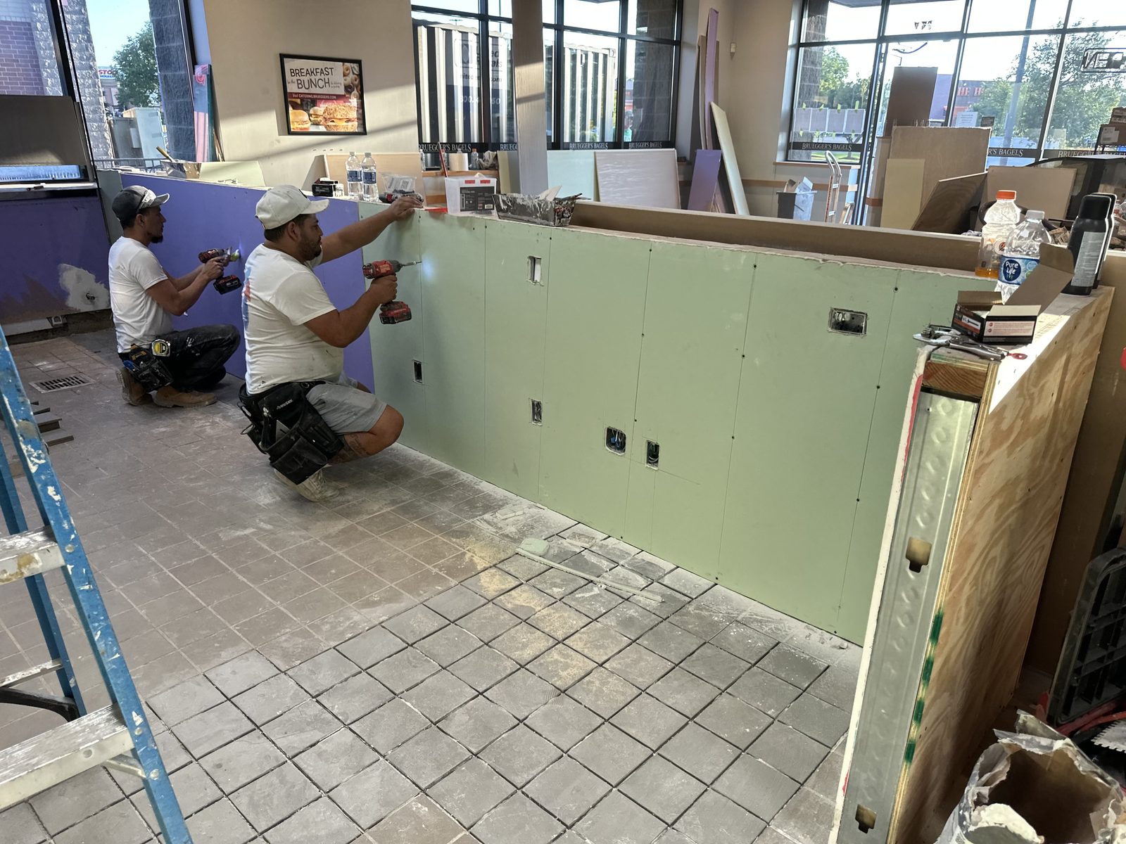 Bruegger's — Drywall at Counter