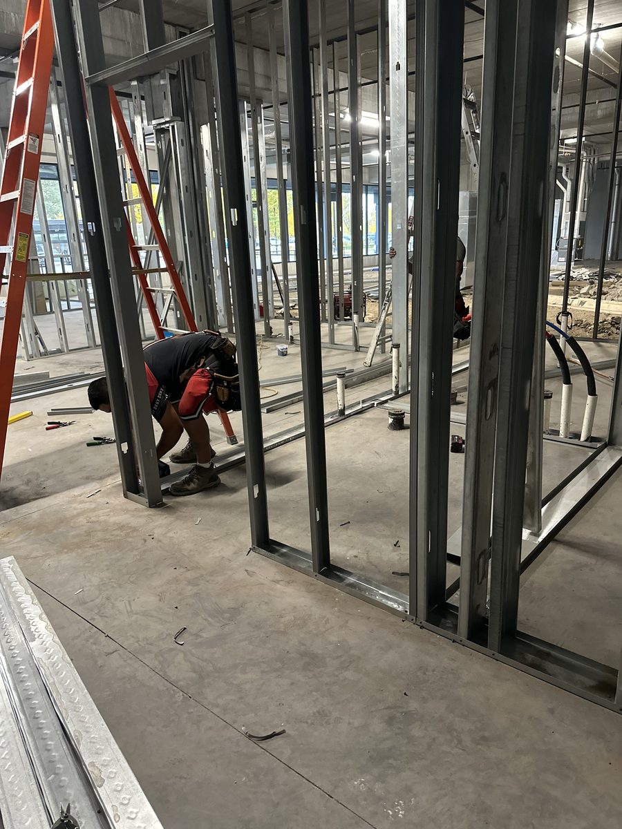 Salon Buildout — Steel Framing